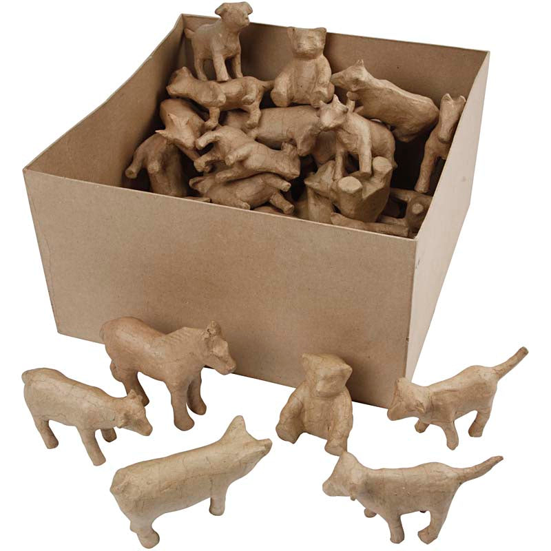 Creativ company boerderijdieren, h: 8-12 cm, 60 stuk 1 doos