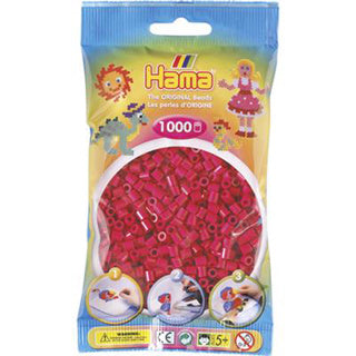 Hama strijkkralen 1000 stuks donkerroze
