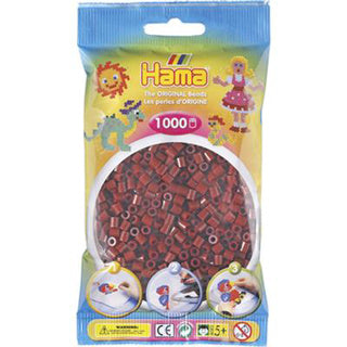 Hama strijkkralen 1000 stuks bordeauxrood