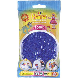 Hama strijkkralen 1000 stuks blauw neon