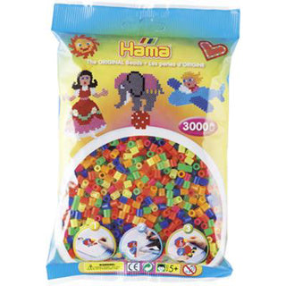 Hama strijkkralenmix - neon (201-51), 3000st.