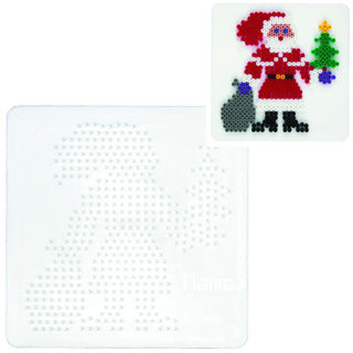 Hama strijkkralenbordje - kerstman