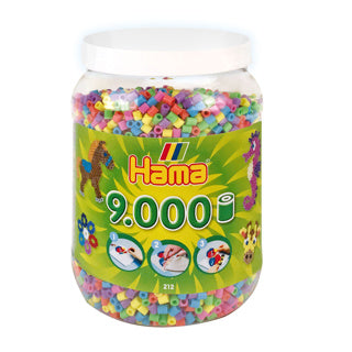 Hama strijkkralen ton met 9000 stuks pastel