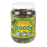 Hama strijkkralen ton met 9000 stuks glitter transparant