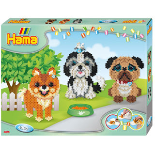 Hama strijkkralenset - honden, 4000st.
