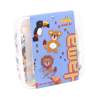 Hama strijkkralenset maxi - wilde dieren, 600st.