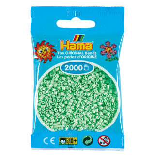 Hama mini strijkkralen 2000 stuks pastel mint