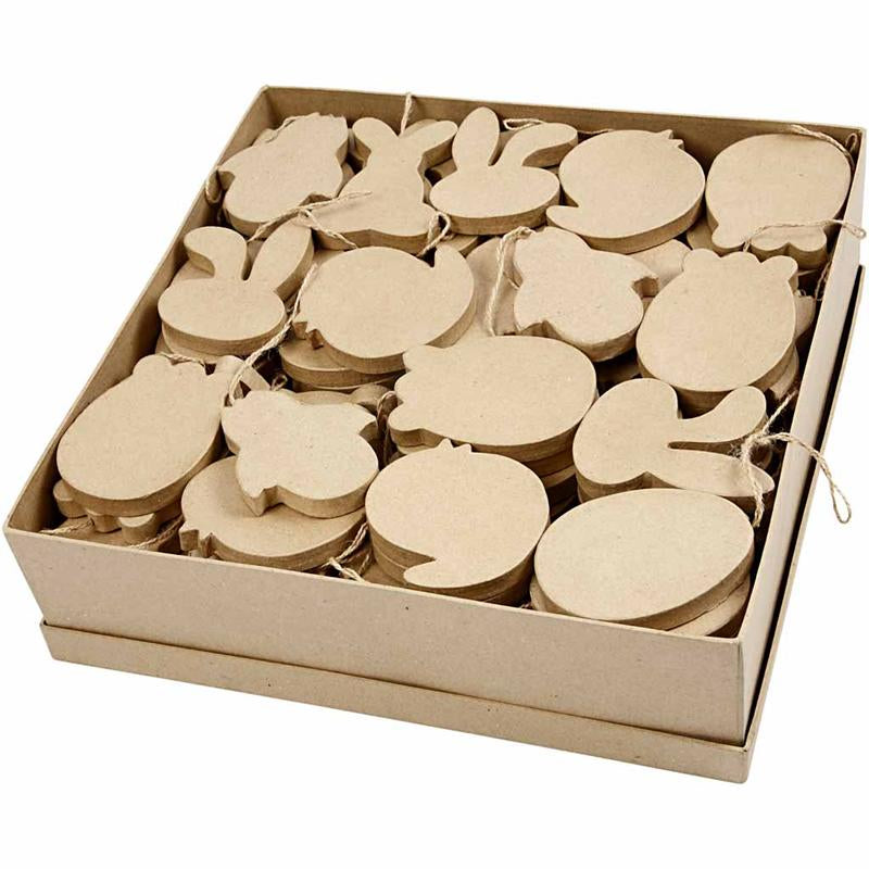 Creativ company paas decoraties, h: 10 cm, dikte 12 mm, 114 stuk 1 doos