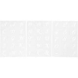 Creativ company letters en cijfers sjabloon, h: 20-30 mm, a5, vel 148x210 mm, 3 vel 1 doos