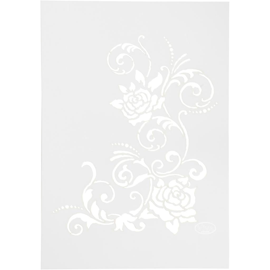Viva decor flexibel sjabloon, bloemen, a4, vel 210x297 mm, 1 stuk