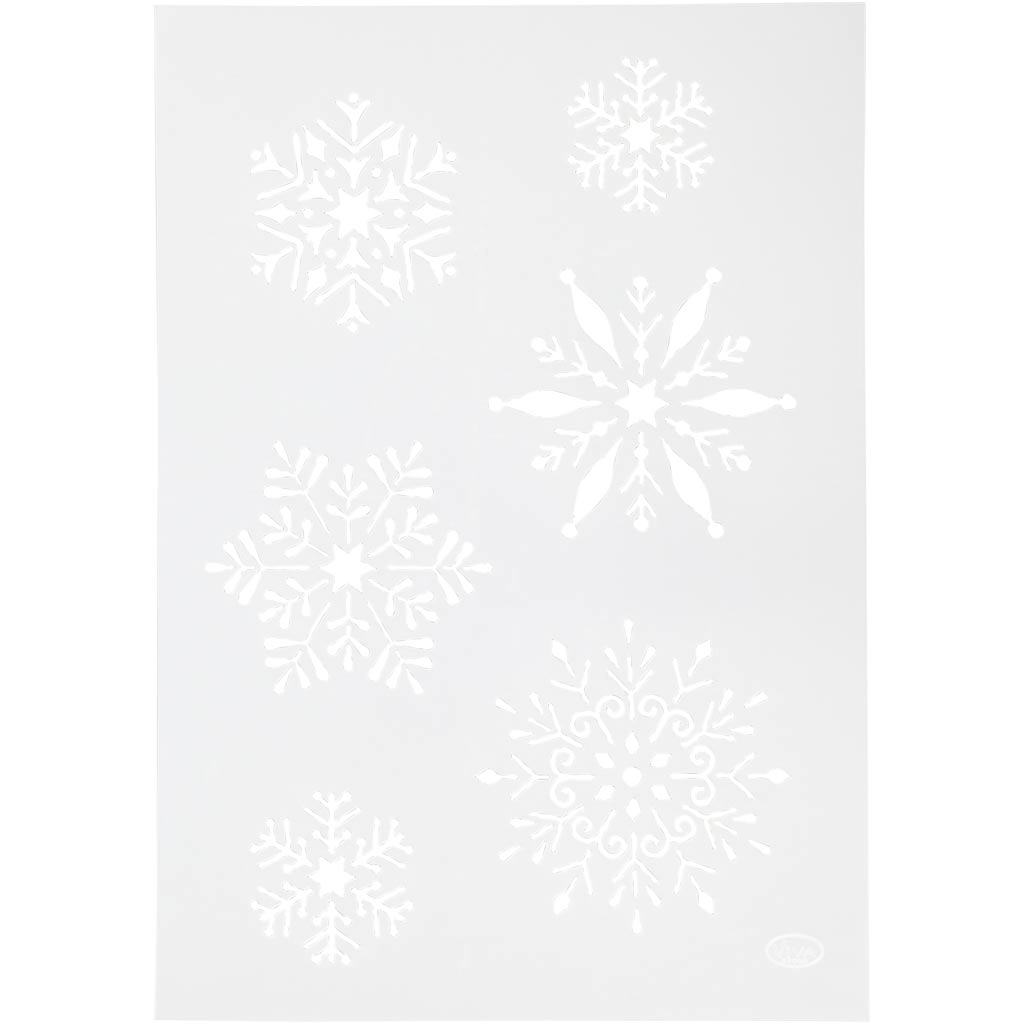 Viva decor flexibel sjabloon, sneeuwvlok, a4, vel 210x297 mm, 1 stuk