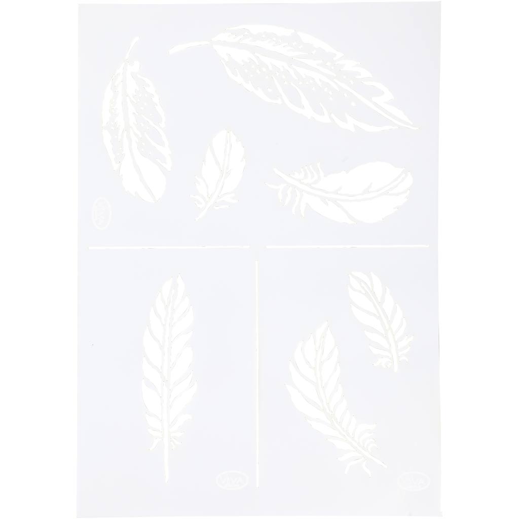 Creativ company flexibel sjabloon, veren, a4, vel 210x297 mm, 1 stuk