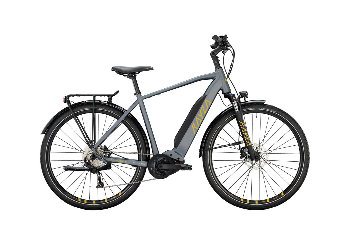 Kayza elektrische trekkingfiets talik dry 6 mod. 22 ebike talik dry 6 28 48 diam.9sp grey gold