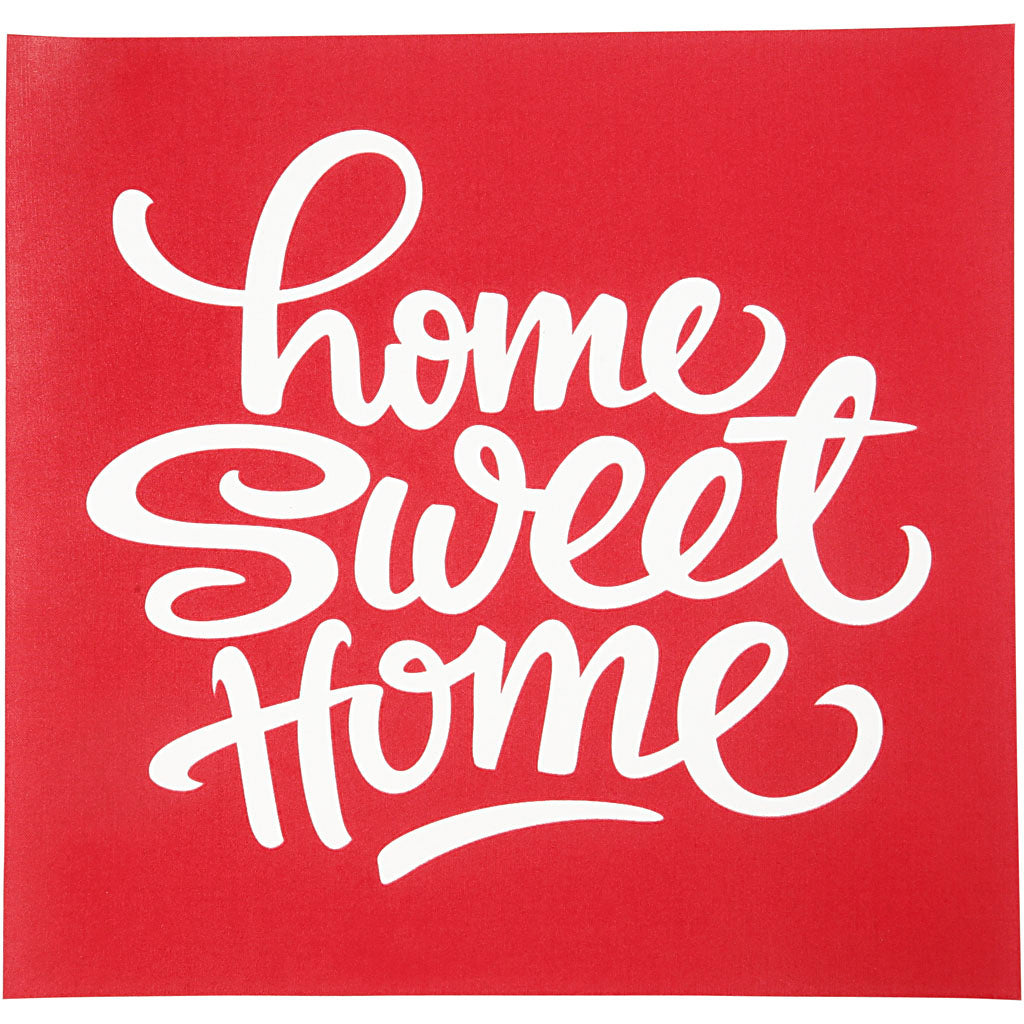 Screen stencil, home sweet home, vel 20x22 cm, 1 vel