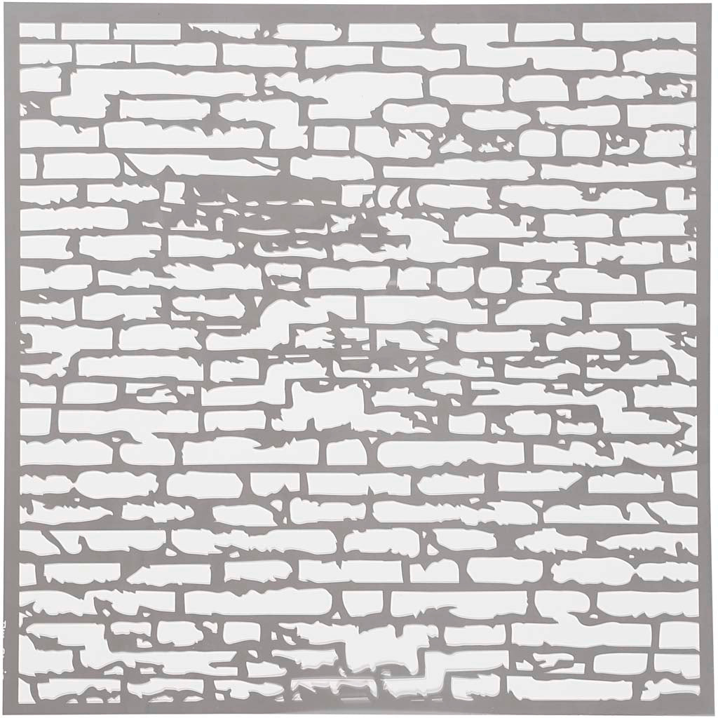 Creativ company sjabloon, stenen muur, afm 30,5x30,5 cm, dikte 0,31 mm, 1 vel