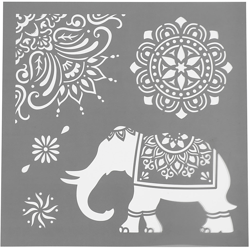 Creativ company sjabloon, etnische motieven, afm 30,5x30,5 cm, dikte 0,31 mm, 1 vel