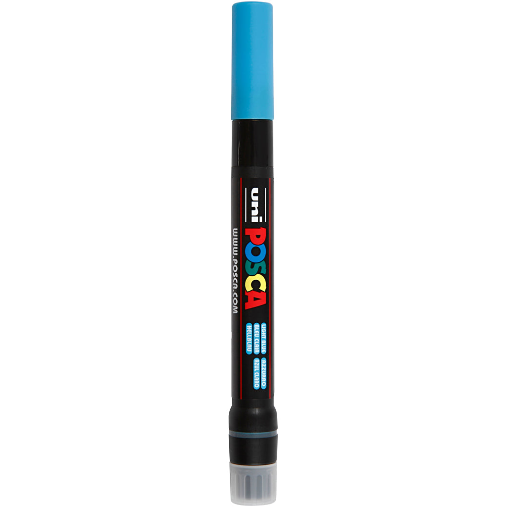Uni-posca posca marker, afm pcf350, lijndikte 1-10 mm, kwast, lichtblauw, 1 stuk