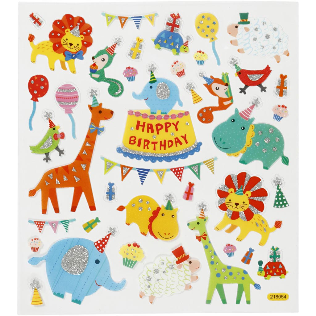 Creativ company stickers, dierenorkest, vel 15x16,5 cm, 1 vel