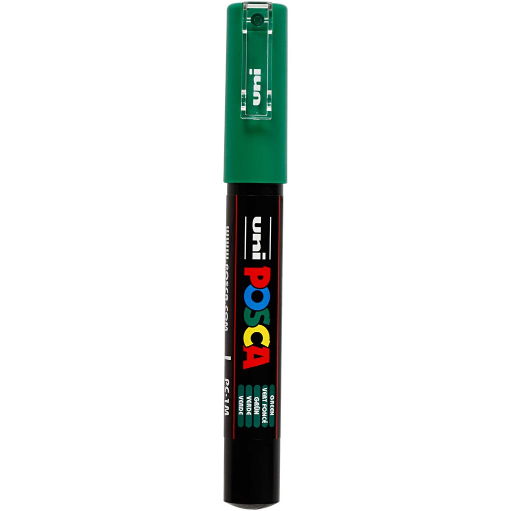 Uni-posca posca marker, afm pc-1m, lijndikte 0,7 mm, extra-fijn, groen, 1 stuk