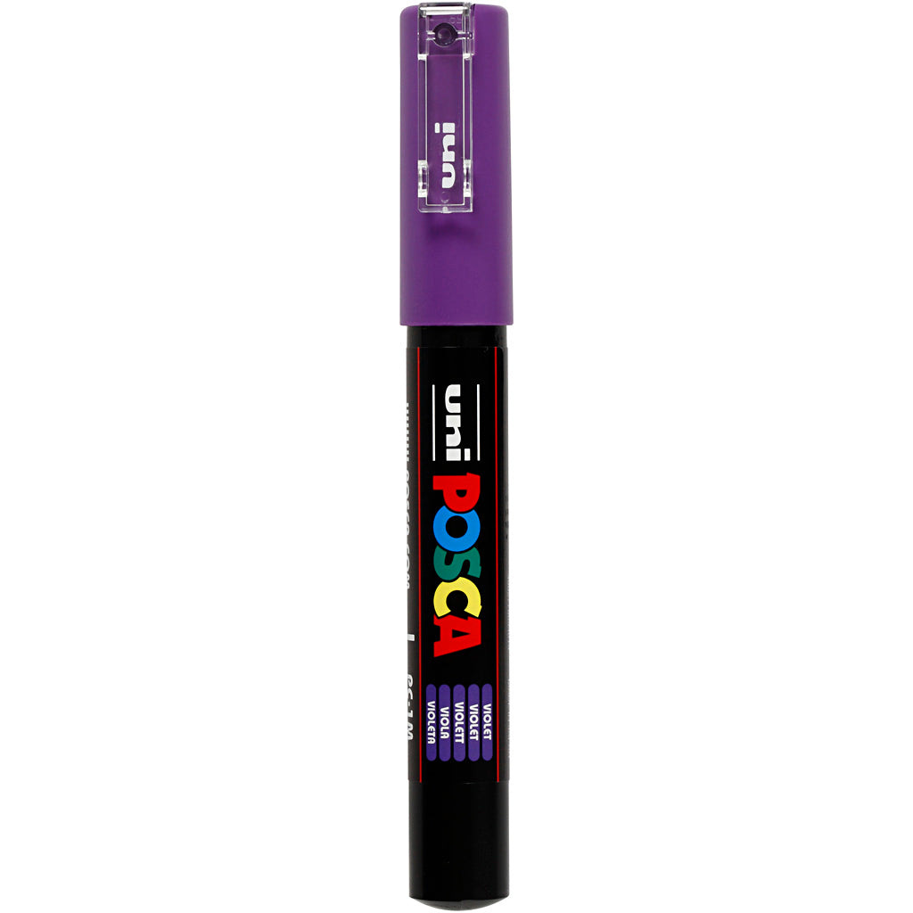 Uni-posca posca marker, afm pc-1m, lijndikte 0,7 mm, extra-fijn, violet, 1 stuk