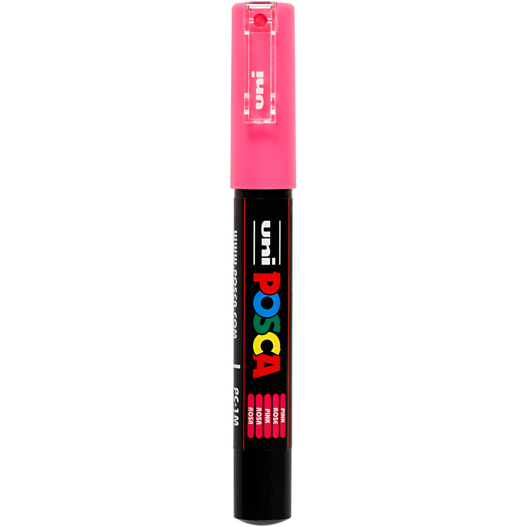 Uni-posca posca marker, afm pc-1m, lijndikte 0,7 mm, extra-fijn, roze, 1 stuk