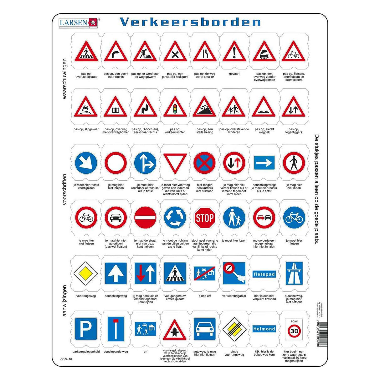 Selecta larsen verkeersborden, 48st.