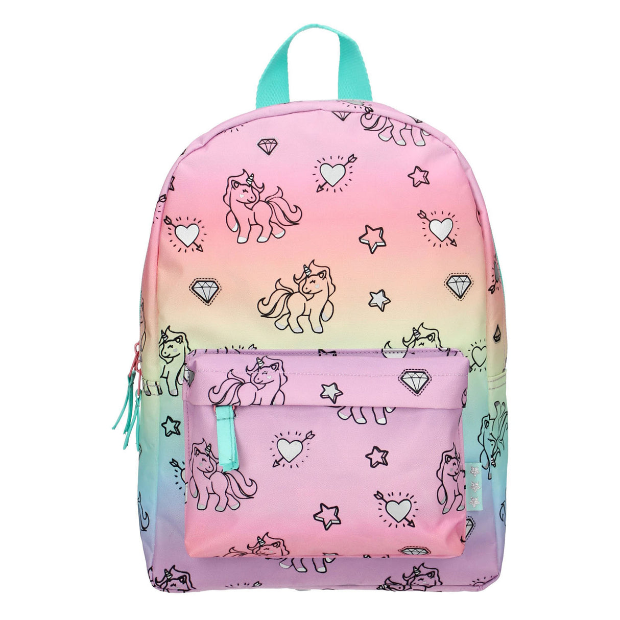 Milky kiss regenboog en eenhoorns rugzak