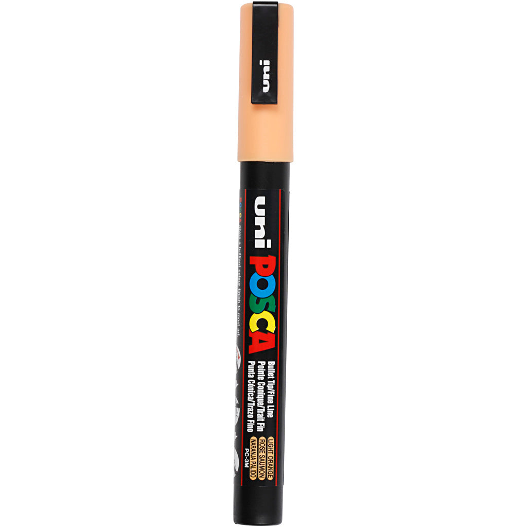 Uni-posca posca marker, afm pc-3m, lijndikte 0,9-1,3 mm, fijn, lichtoranje, 1 stuk