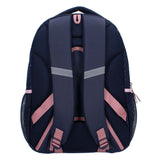 Milky kiss rugzak goddelijke dagen donkerblauw met roze stippen, 3-vaks