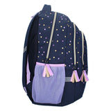 Milky kiss rugzak dotted delight paars gouden stippen, 3-vaks