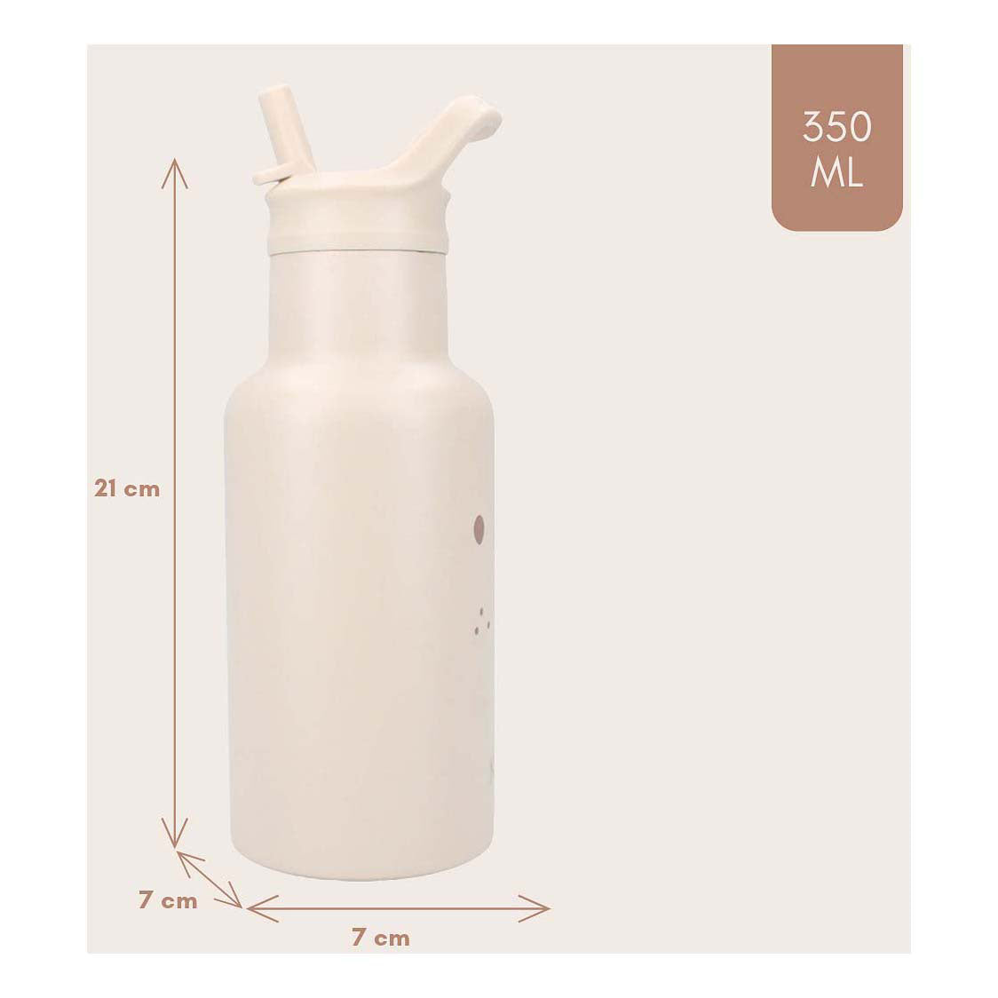 Kidzroom drinkfles sweet sips teddybeer, 350ml