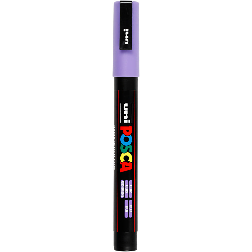 Uni-posca posca marker, afm pc-3m, lijndikte 0,9-1,3 mm, fijn, lila, 1 stuk