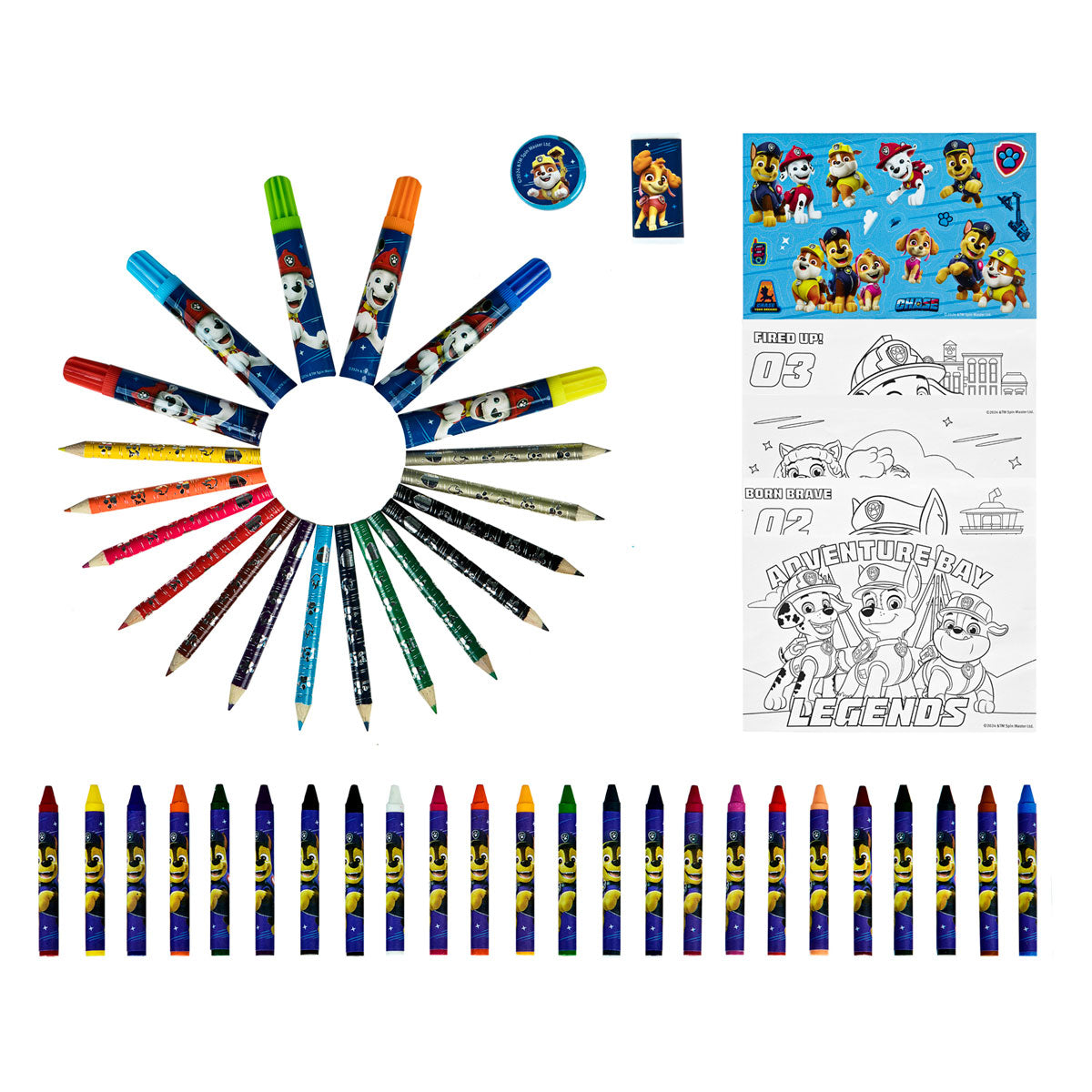 Undercover paw patrol kleurkoffer, 51dlg.