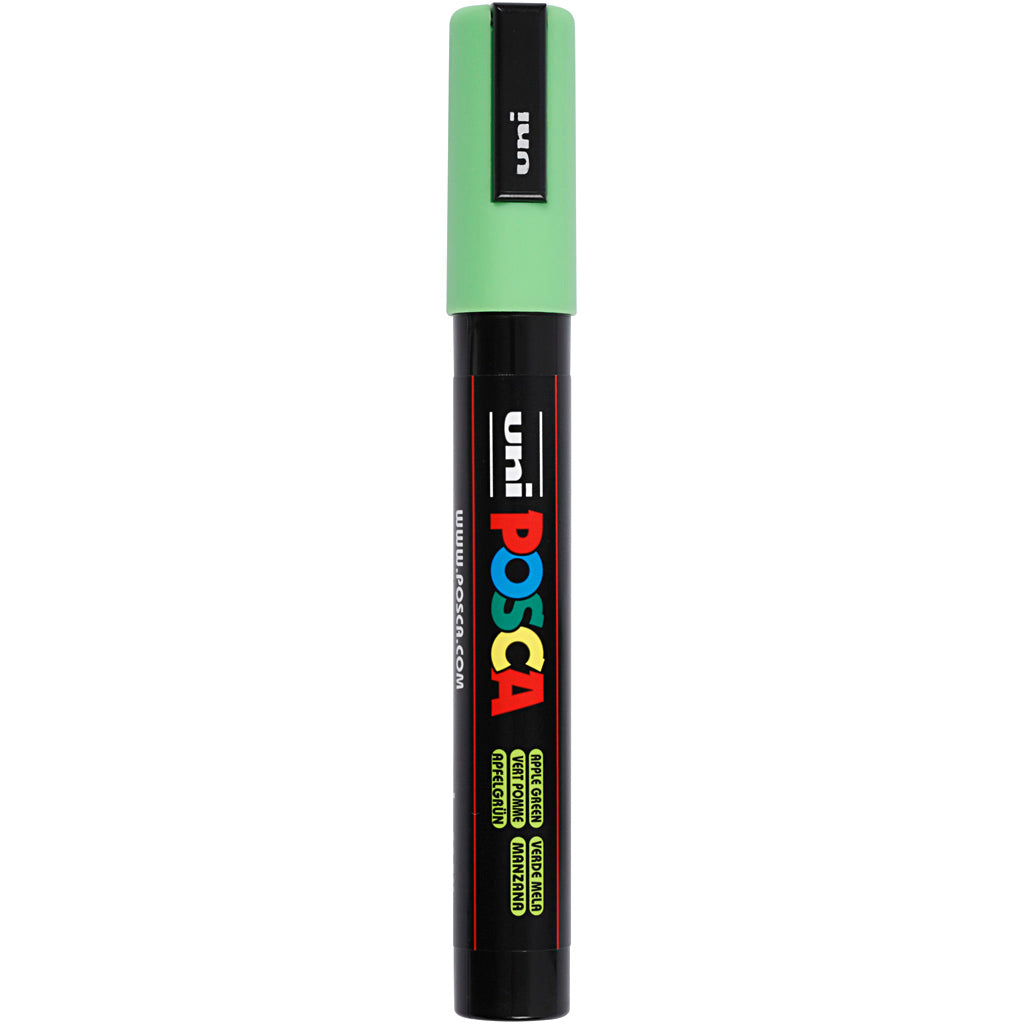 Uni-posca posca marker, afm pc-5m, lijndikte 2,5 mm, medium, appelgroen, 1 stuk