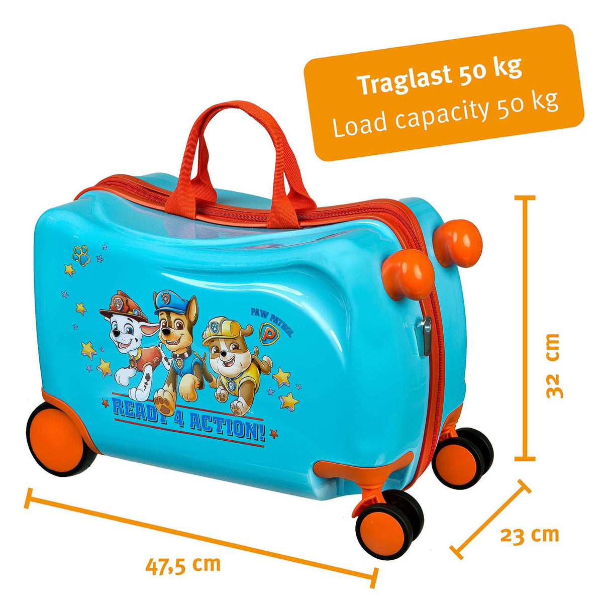 Undercover trolleykoffer ride-on paw patrol