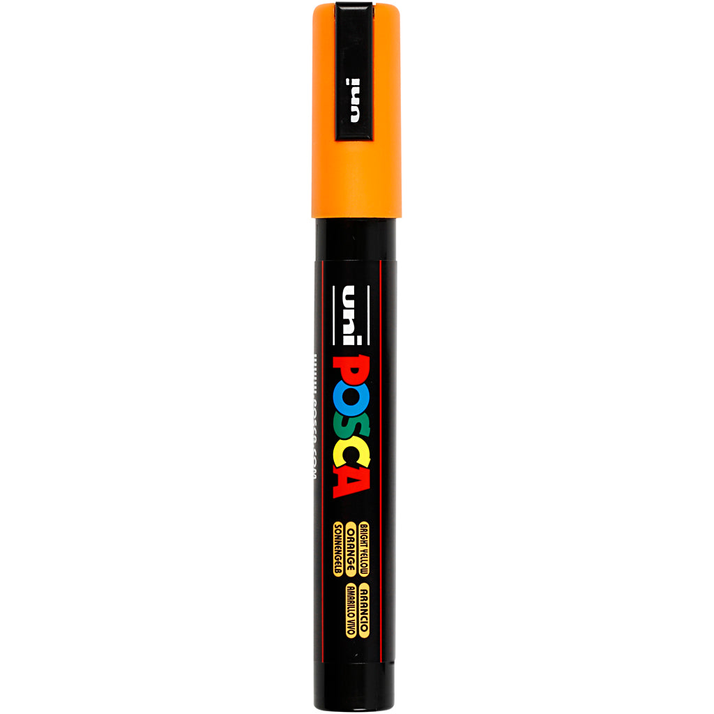 Uni-posca posca marker, afm pc-5m, lijndikte 2,5 mm, medium, oranje, 1 stuk