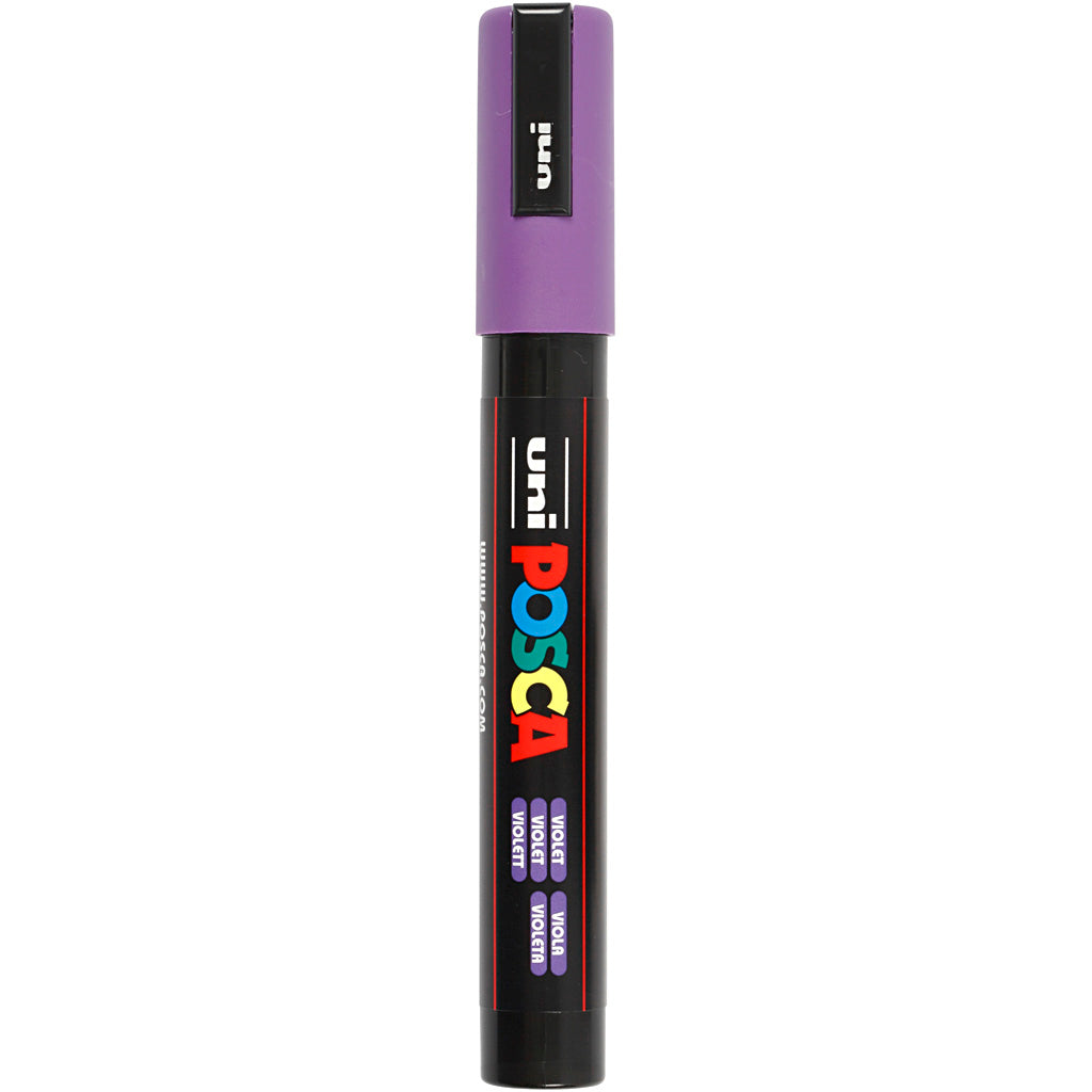 Uni-posca posca marker, afm pc-5m, lijndikte 2,5 mm, medium, violet, 1 stuk