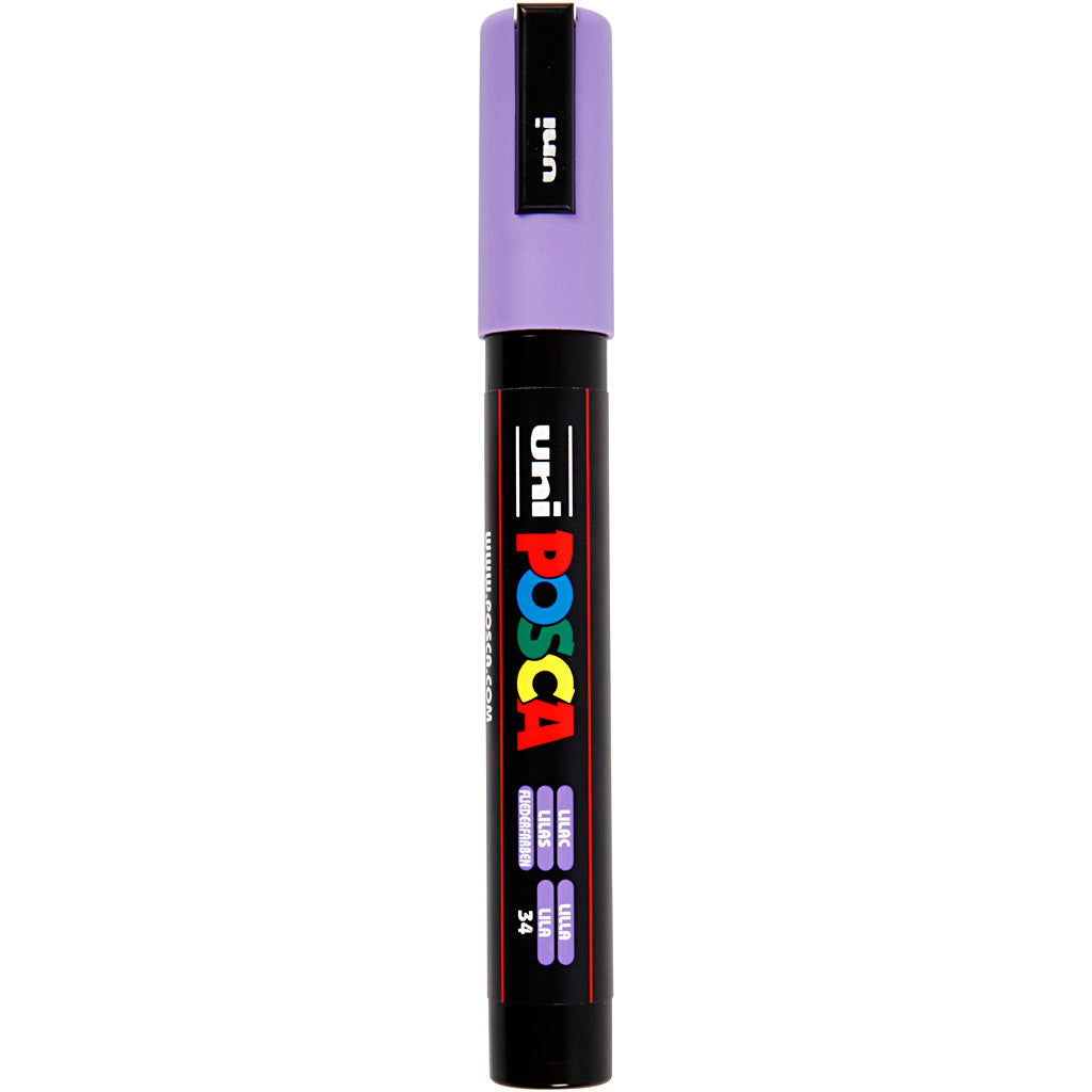 Uni-posca posca marker, afm pc-5m, lijndikte 2,5 mm, medium, lila, 1 stuk