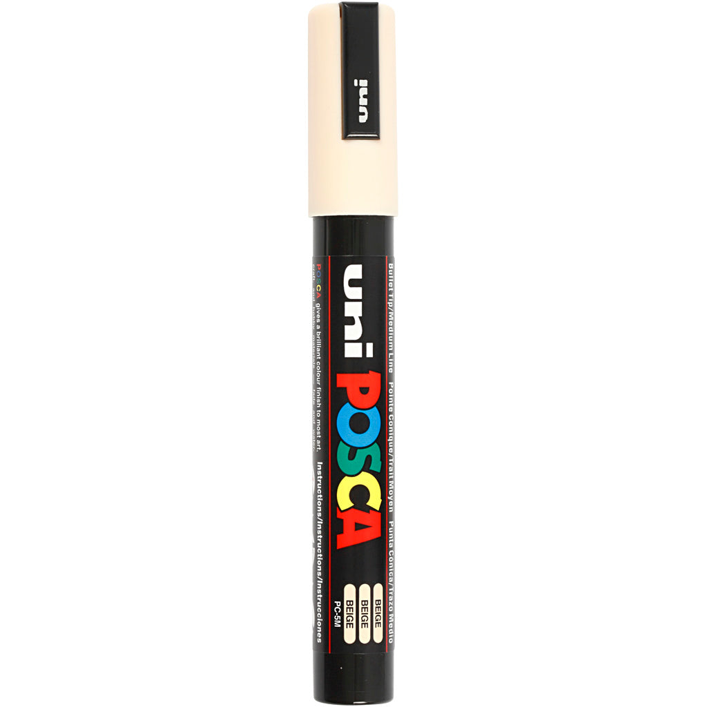 Uni-posca posca marker, afm pc-5m, lijndikte 2,5 mm, medium, beige, 1 stuk