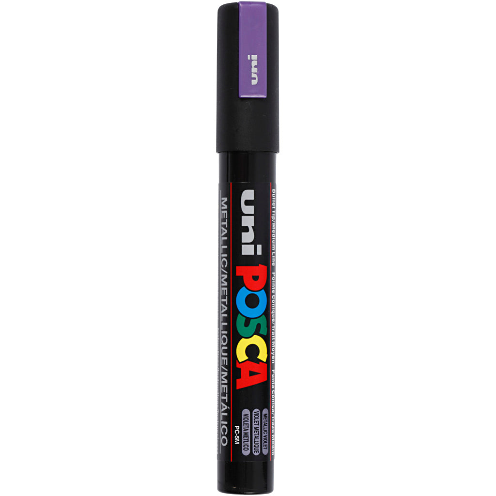 Uni-posca posca marker, afm pc-5m, lijndikte 2,5 mm, medium, metallic violet, 1 stuk