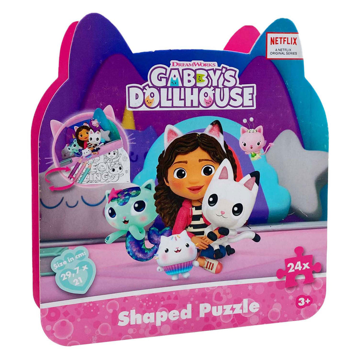 Gabby's poppenhuis shaped puzzel, 24st.