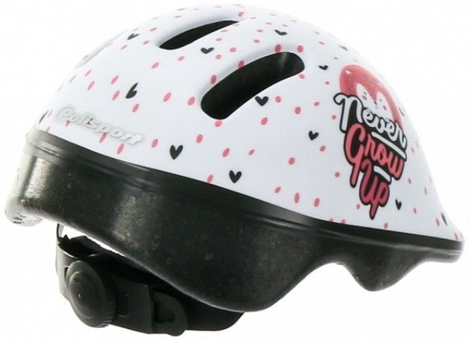 Polisport kinderhelm Hoggy. maat: XXS (44 48 cm), kleur: wit roze mat