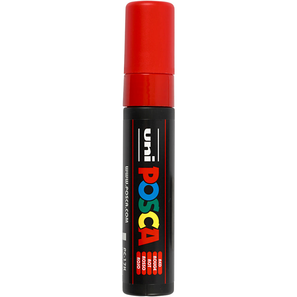 Uni-posca posca marker, afm pc-17k, lijndikte 15 mm, extra breed, rood, 1 stuk