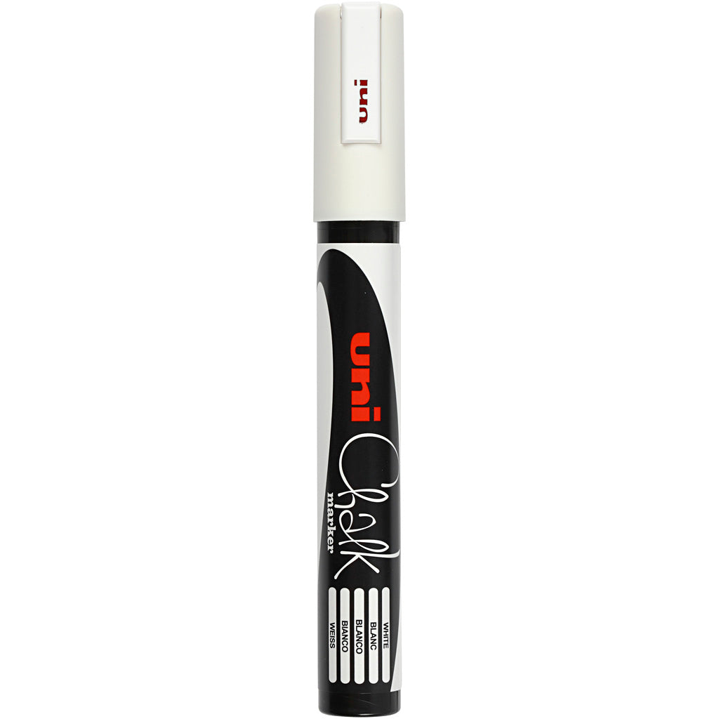 Uni-posca krijtstift, lijndikte 1,8-2,5 mm, wit, 1 stuk