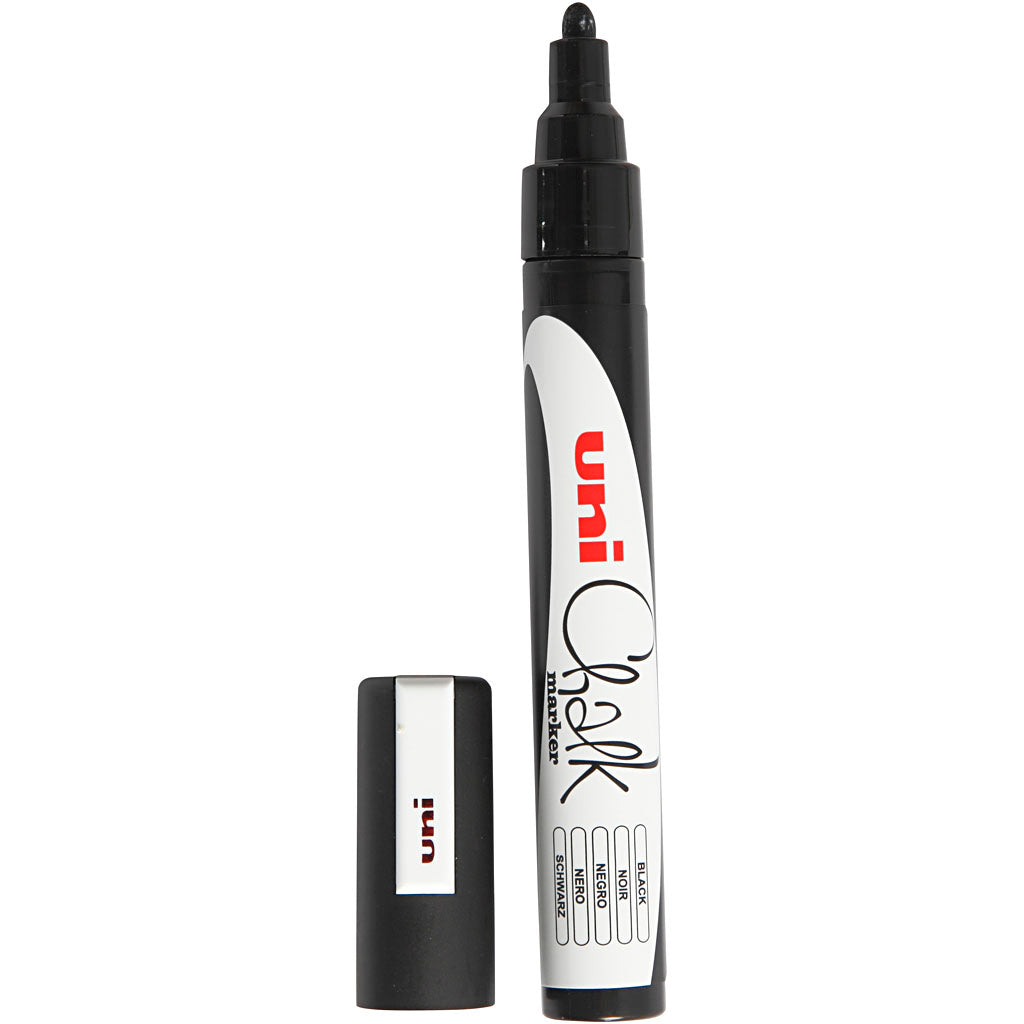 Uni-posca krijtstift, lijndikte 1,8-2,5, zwart, 1 stuk