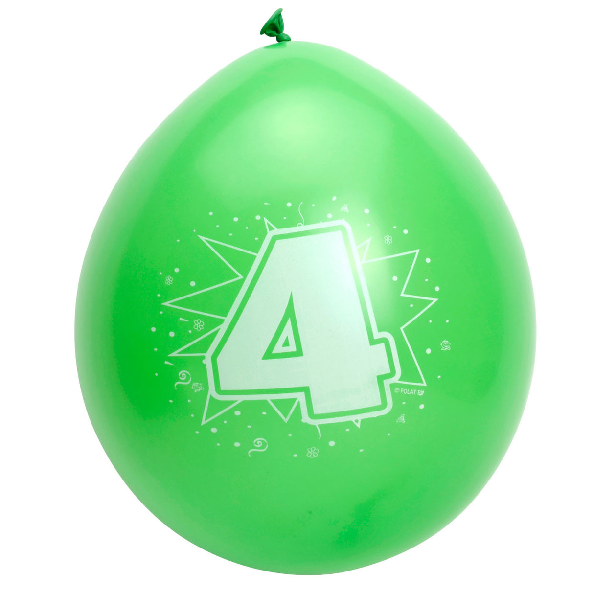 Folat bv cijfer ballonnen 4 jaar, 8st.