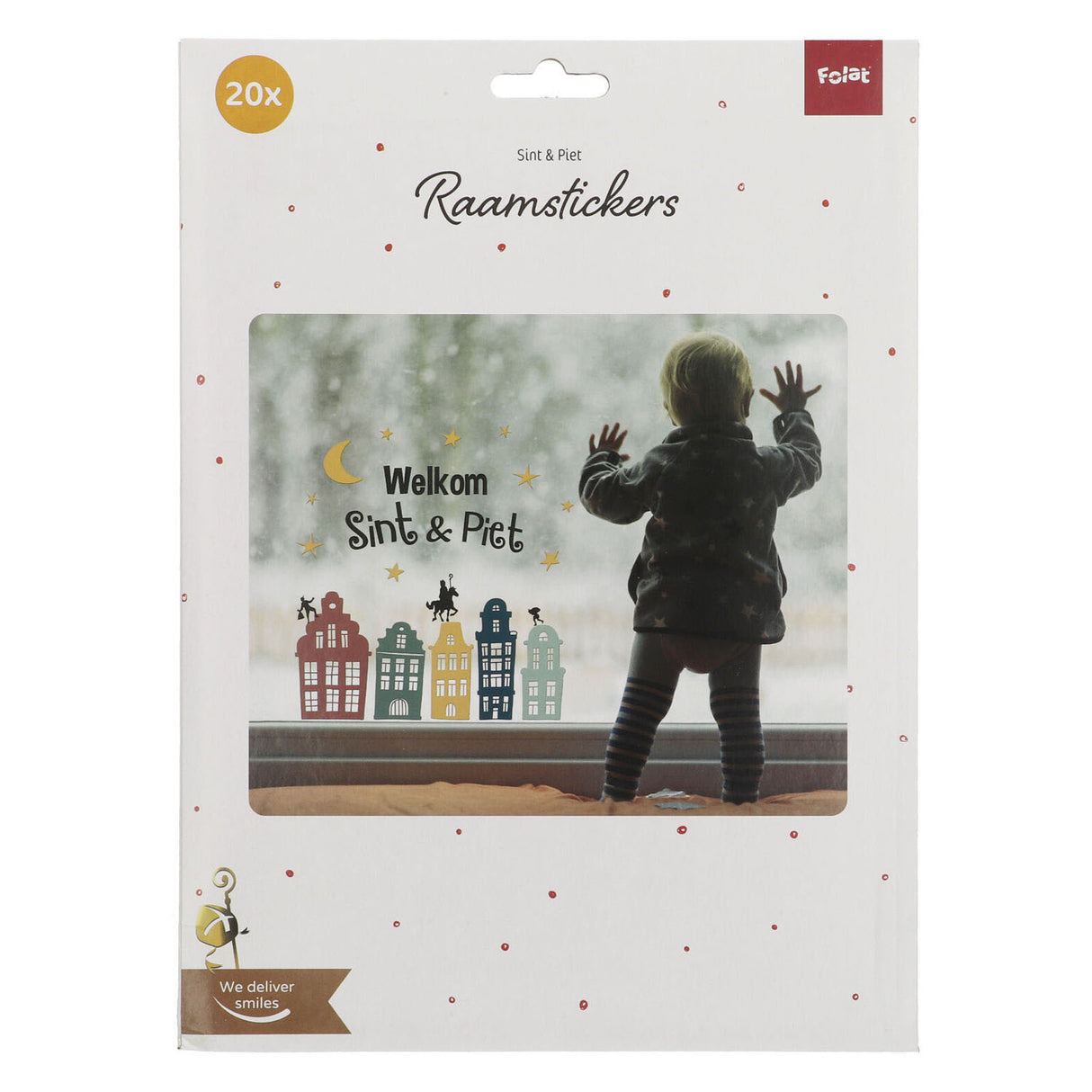 Folat bv raamstickers welkom sint piet