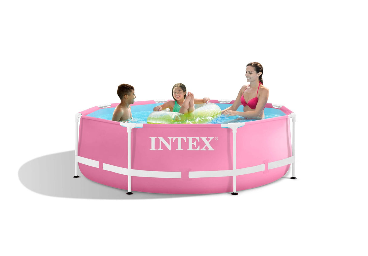 Intex pink metal frame zwembad 244 x 76 cm