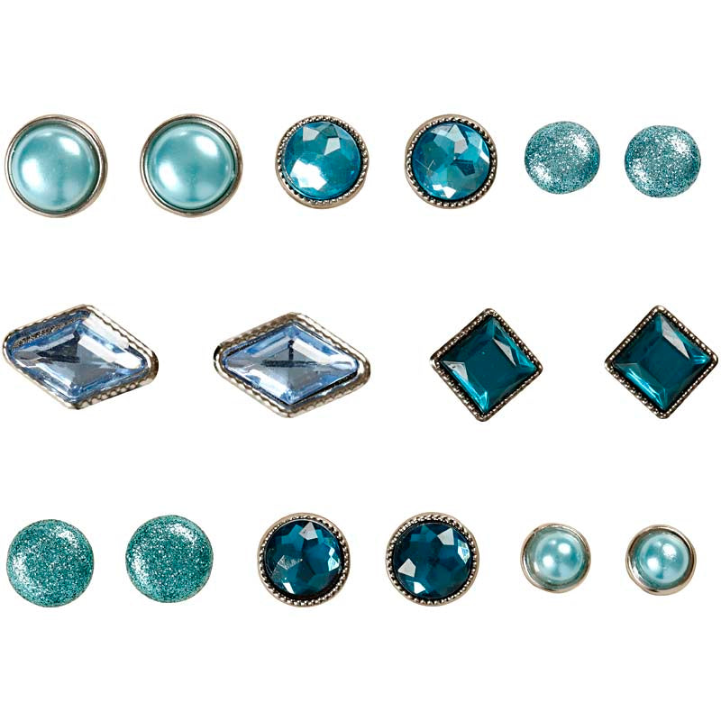Vivi gade deco brads, afm 8-18 mm, blauw, 16 stuk 1 doos