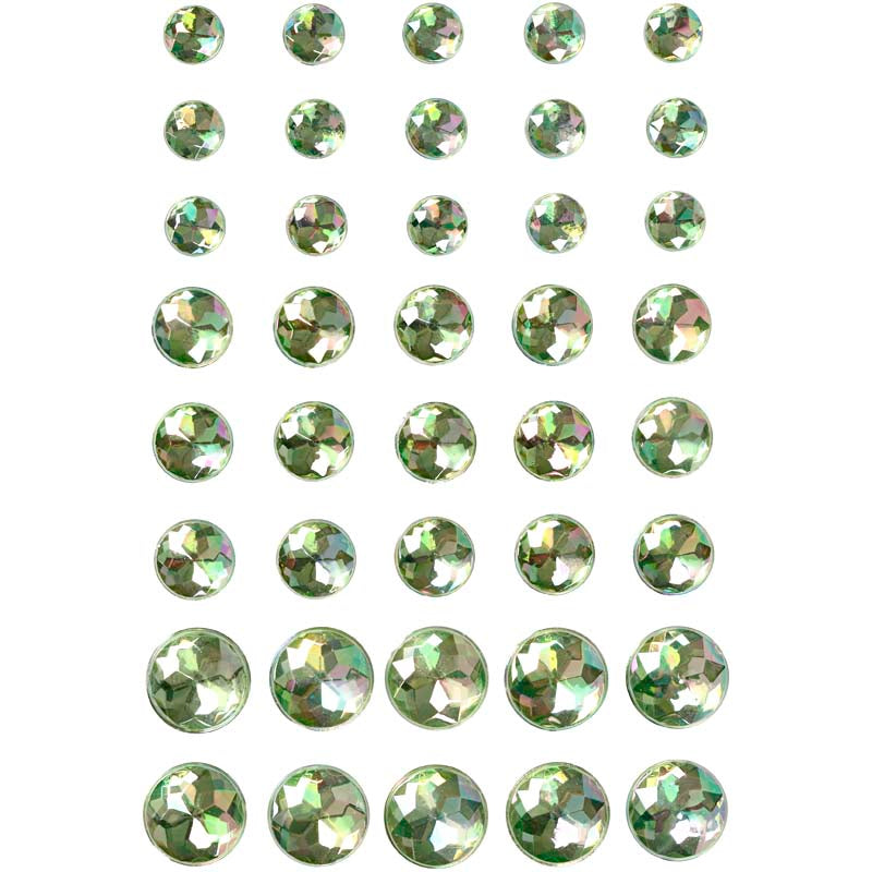 Vivi gade strasstenen, afm 6+8+10 mm, groen, 40 stuk 1 doos
